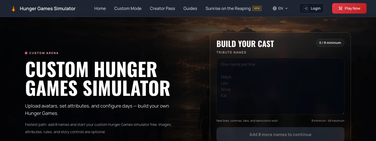 BrantSteele Hunger Games Simulator Alternative (2026) guide cover